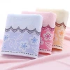 Thickened bath towel with colorful floral patterns details Picture